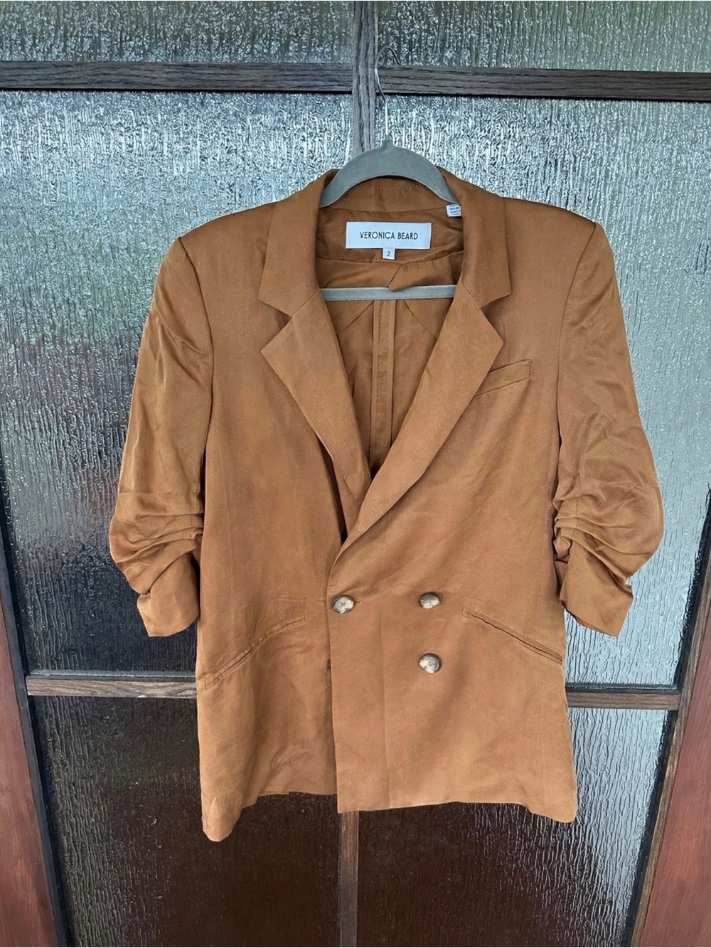 Veronica Beard Rupert Blazer
Women's Tan Double-Breasted Blazer Sz 2 - Picture 6 of 11